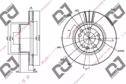 Тормозной диск DJ PARTS BD1128